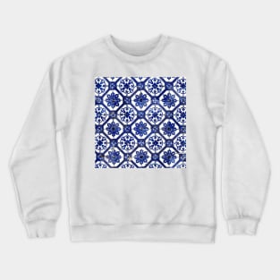Portuguese Blue and White Tiles Crewneck Sweatshirt